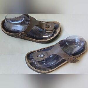 Birkenstock Gizeh Browm Flip Flop Thong Sandal Women Size 41 US 10-10.5